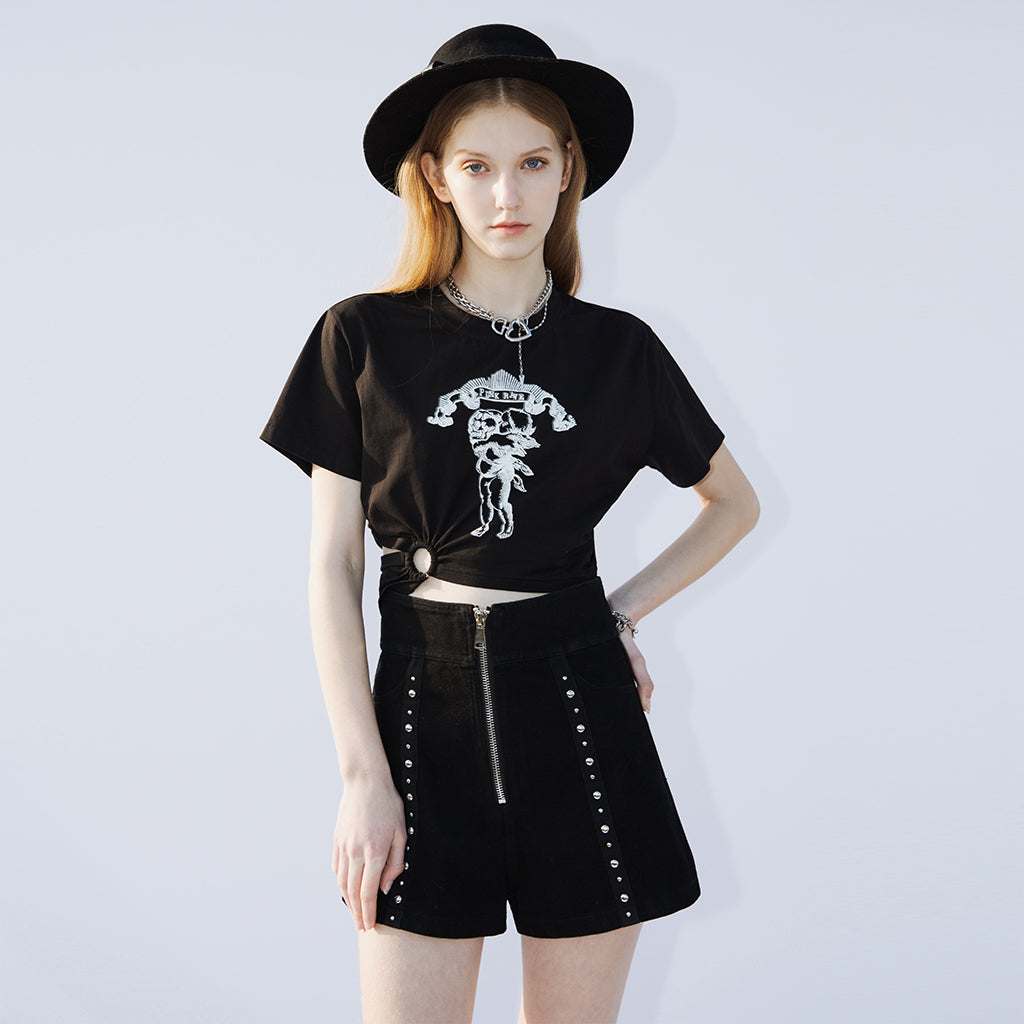 OPK-439NDF "Hell Girl" series Removable Cat ears high waist shorts