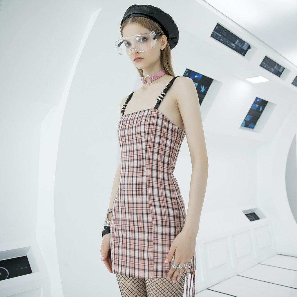 “sweet cool girls”Naive blue Checker dress OPQ-707LQF - Punk Rave Original Designer Clothing