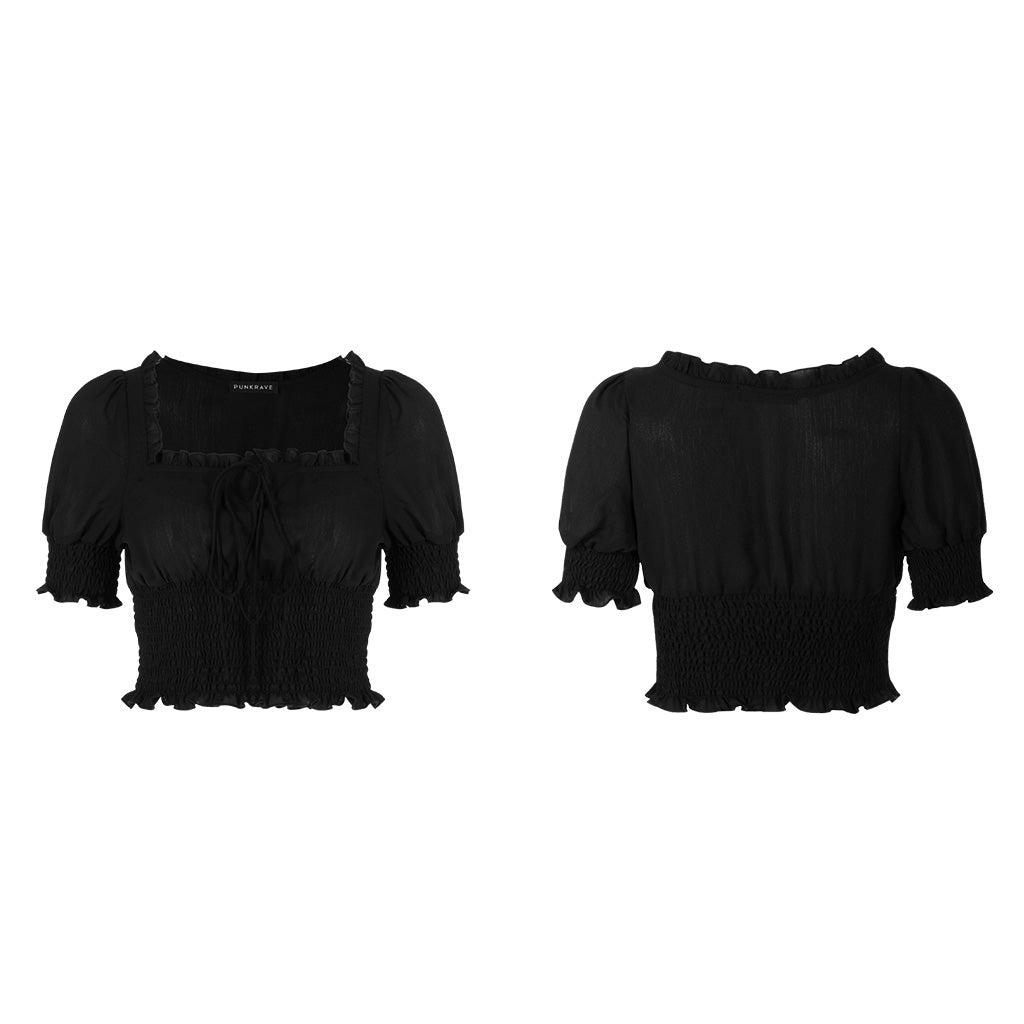 “sweet cool girls”Cute sexy style top short blouse OPT-463TDF