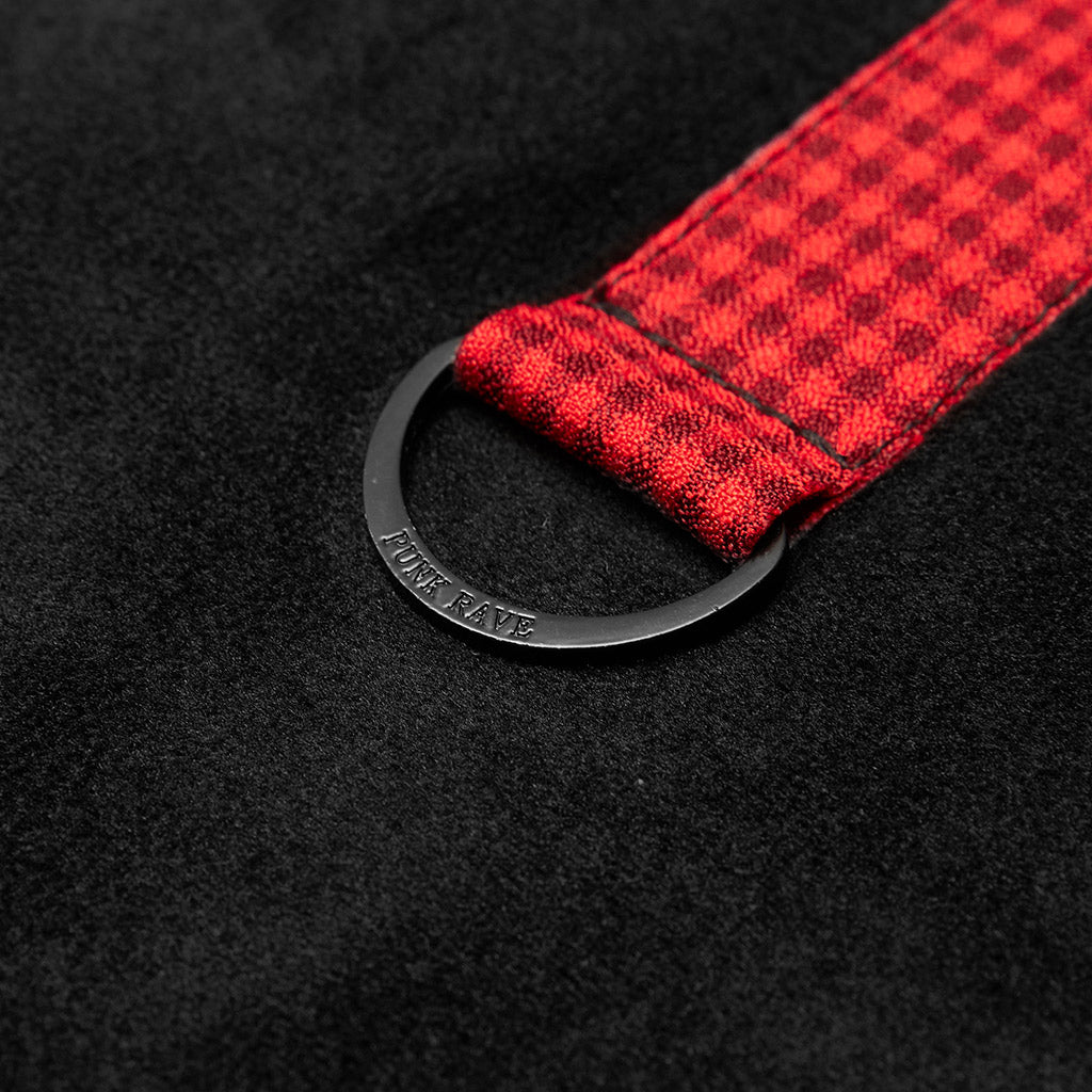 PUNK series sleeve stitching plaid sweater