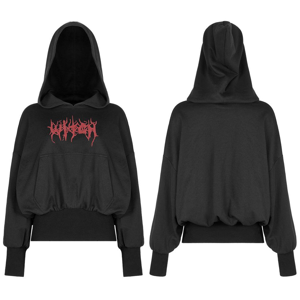 Collect Hem Witch Hat Gothic print sweater OPT-738WYF - Punk Rave Original Designer Clothing