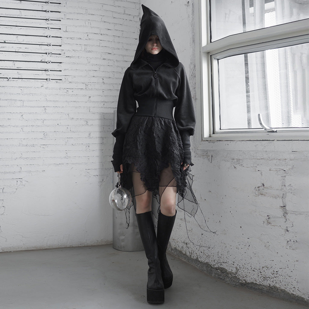 OPY-488XDF Pure dark series embroidered cardigan Coat