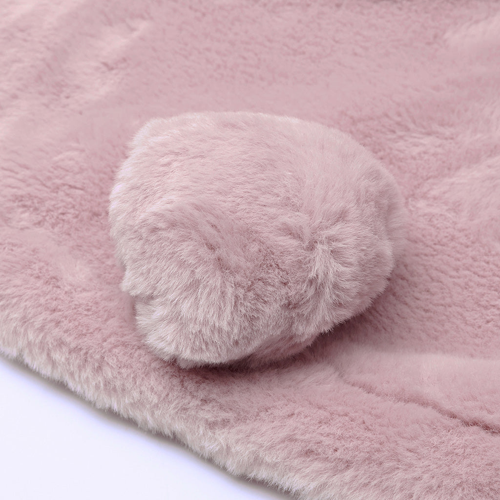 Small ears drawstring cap short coat
