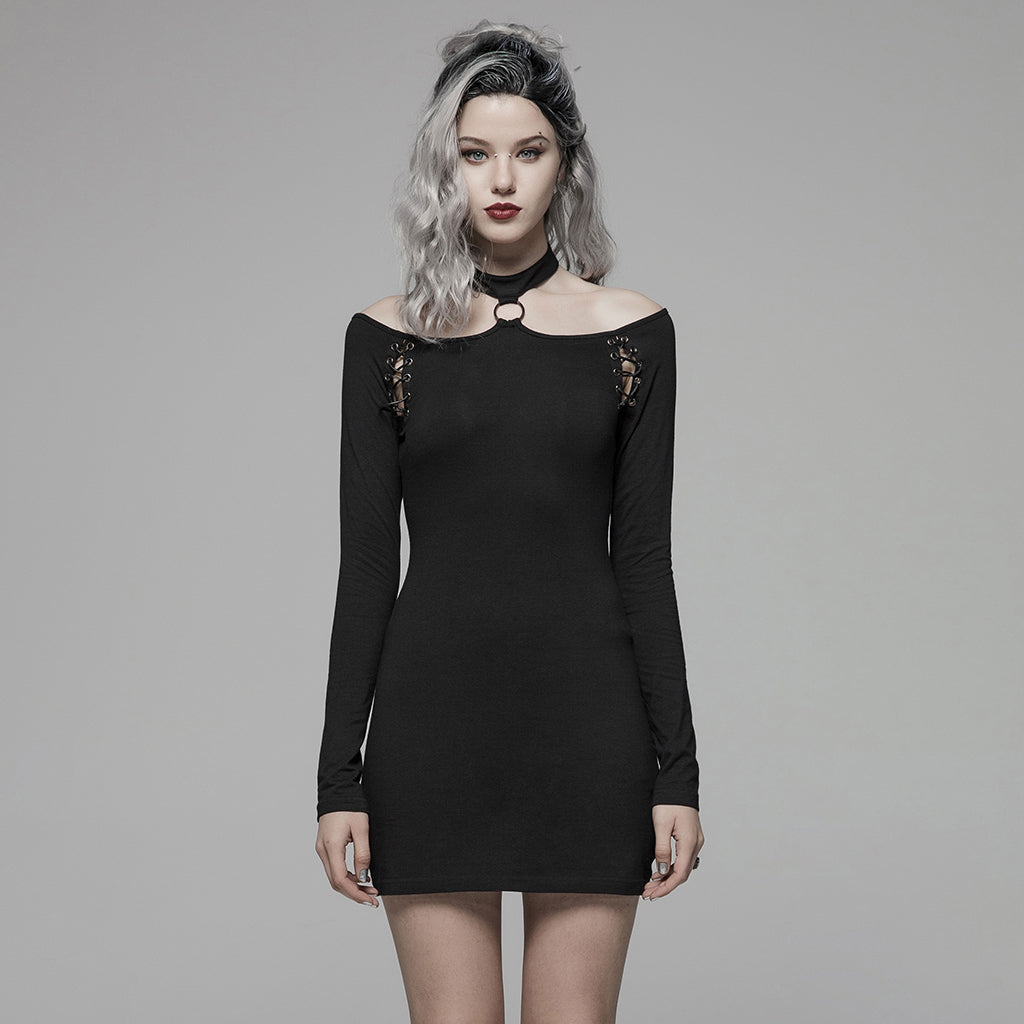 Punk Over Hip Long Sleeve Dress