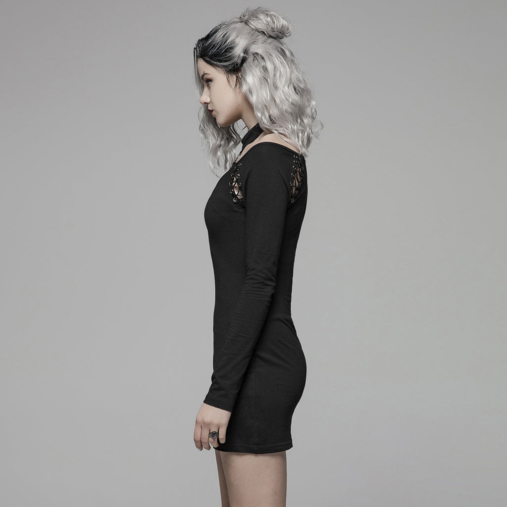 Punk Over Hip Long Sleeve Dress