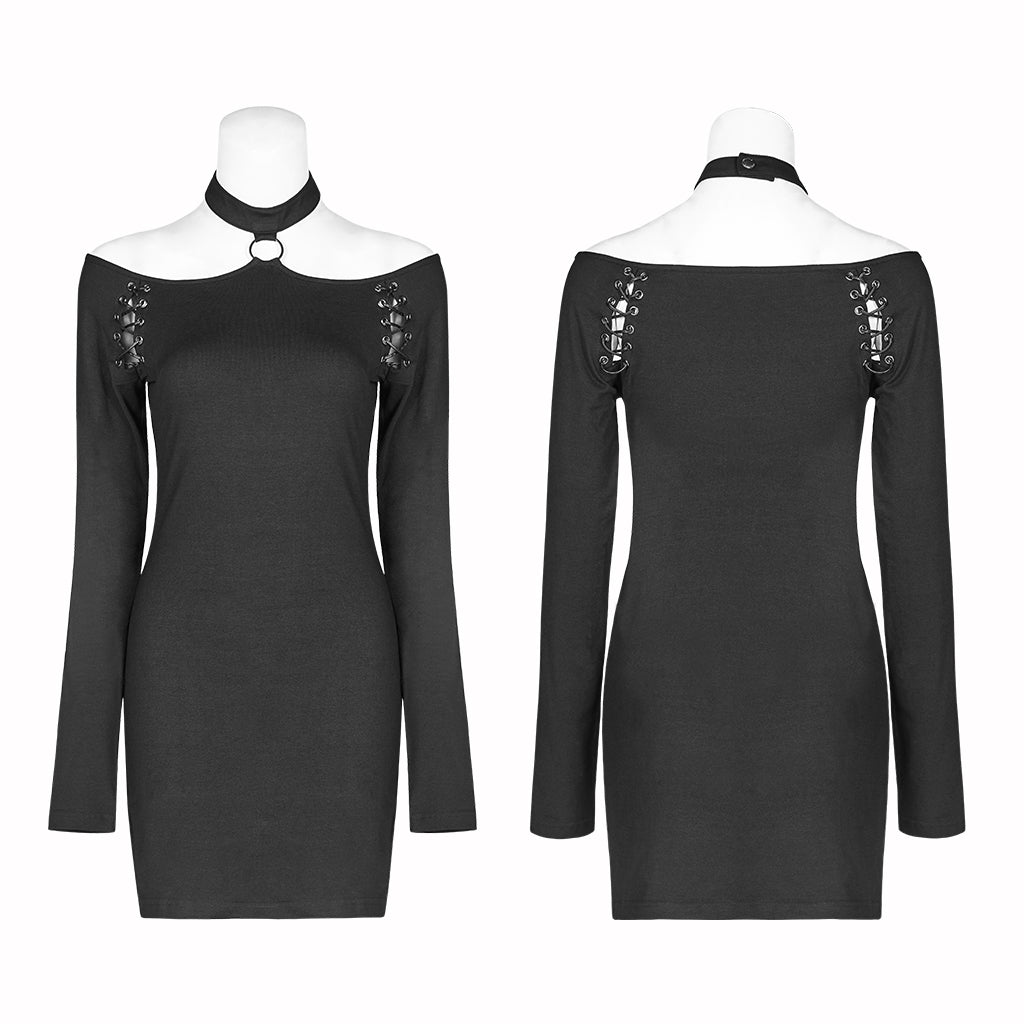 Punk Over Hip Long Sleeve Dress