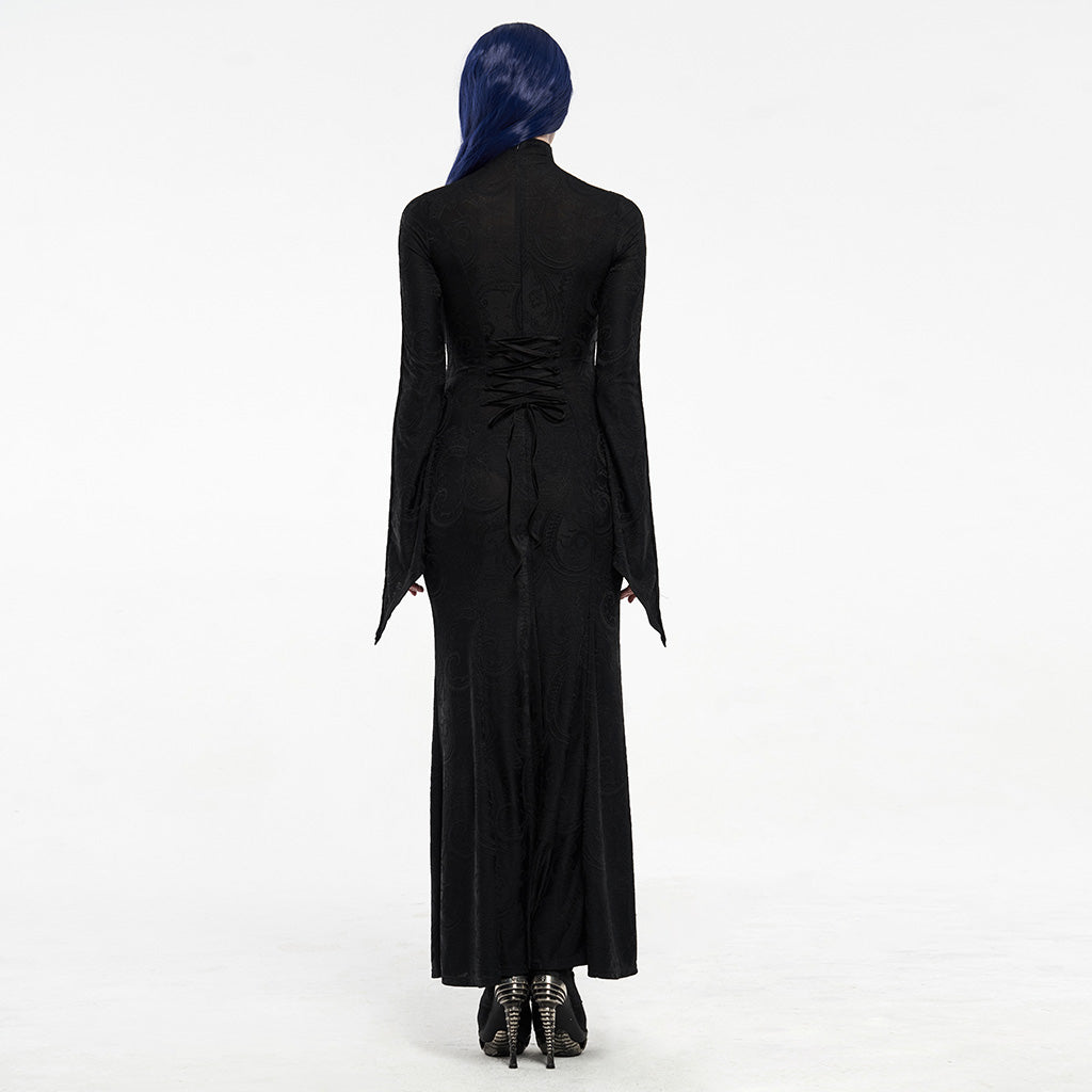 Gothic jacquard knit dress