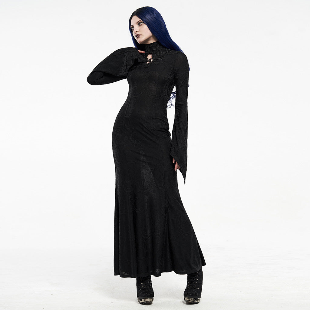 Gothic jacquard knit dress