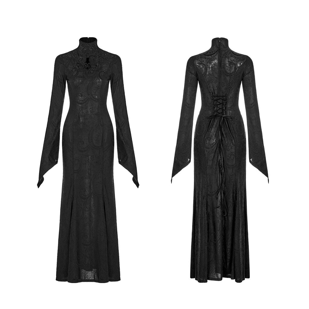 Gothic jacquard knit dress