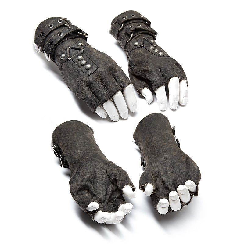 Steampunk Gloves WS-252SSM - Punk Rave Original Designer Clothing