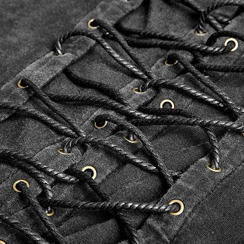 Gothic styles front strap binding rope vest T-421 - Punk Rave Original Designer Clothing
