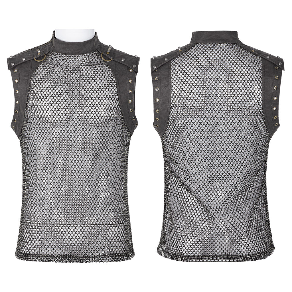 Punk see-through sleeveless vest - Punk Rave Original Designer Clothing