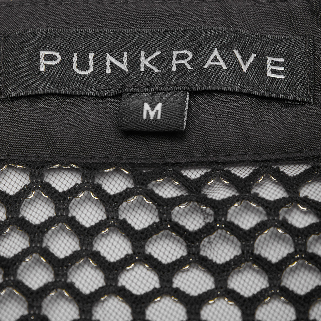 Punk see-through sleeveless vest