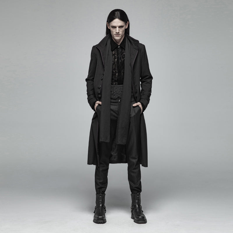 Simple Gothic Mid-length Men's Jacket WY-1021XCM