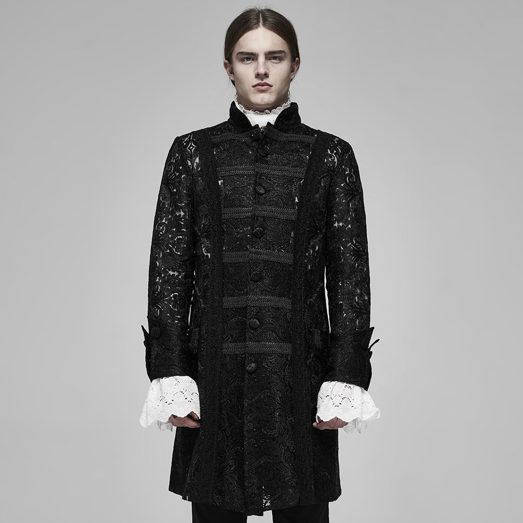 Palace see-through jacquard long coat WY-1165XCM