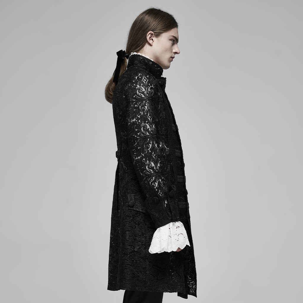 Palace see-through jacquard long coat WY-1165XCM