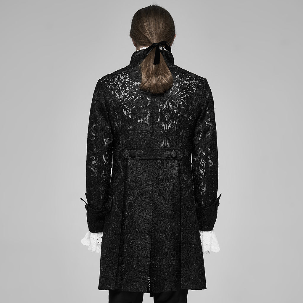 Palace see-through jacquard long coat WY-1165XCM