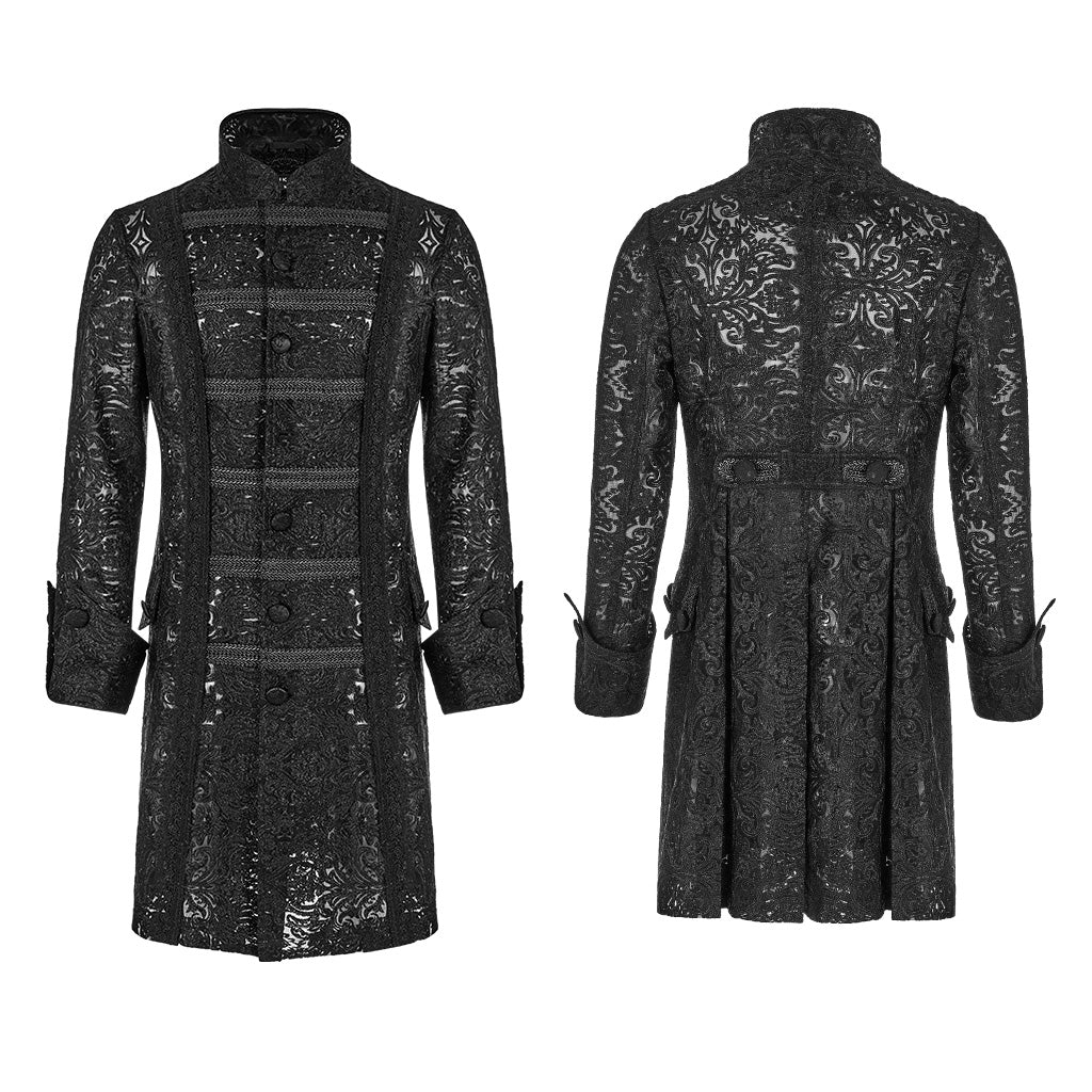 Palace see-through jacquard long coat WY-1165XCM