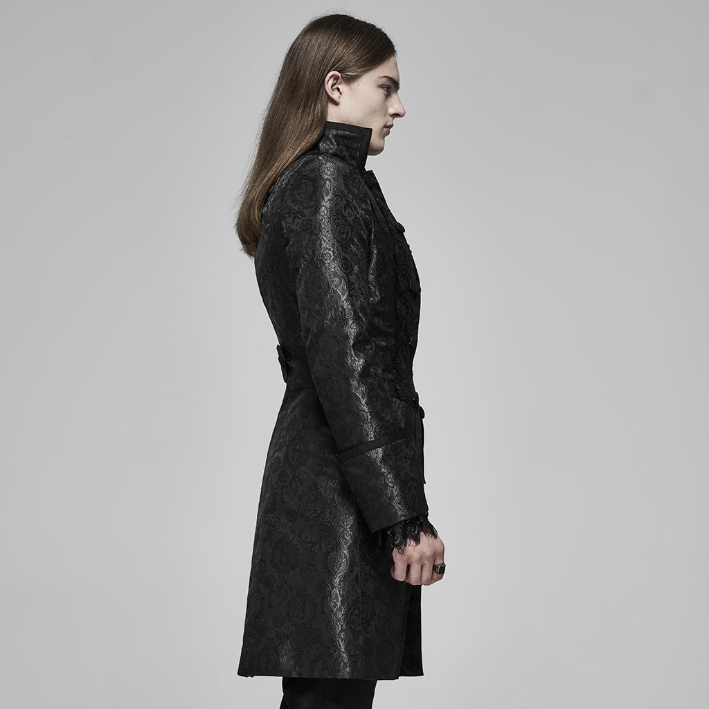 Palace jacquard men's long coat WY-1188LCM