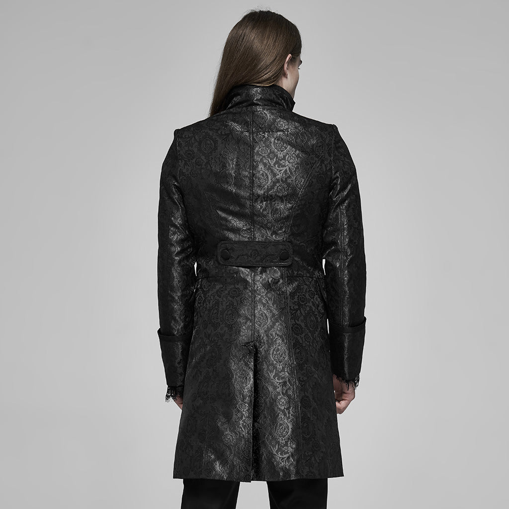 Palace jacquard men's long coat WY-1188LCM