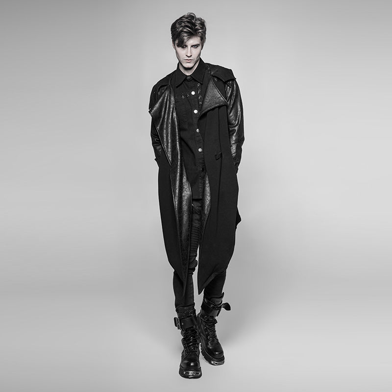 Simple Punk Medium Long Cardigan